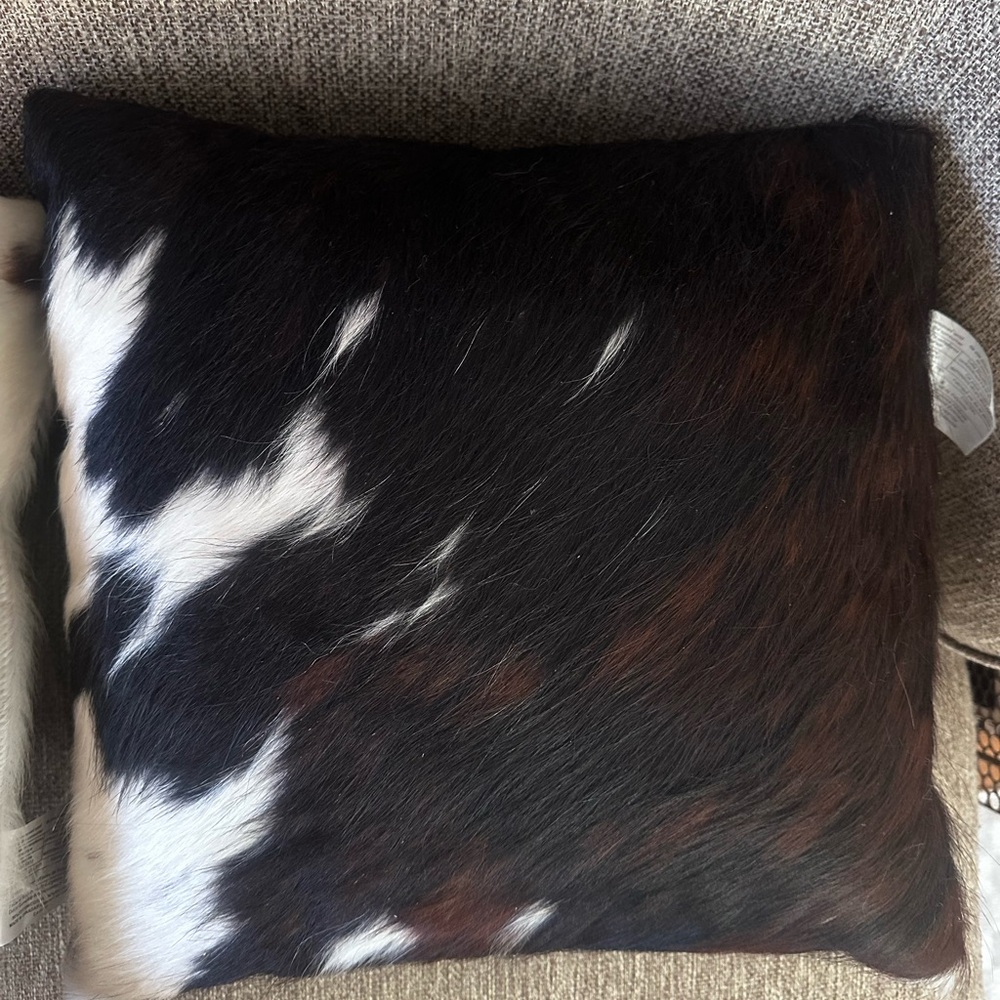 Cowhide Decor Accent Pillow